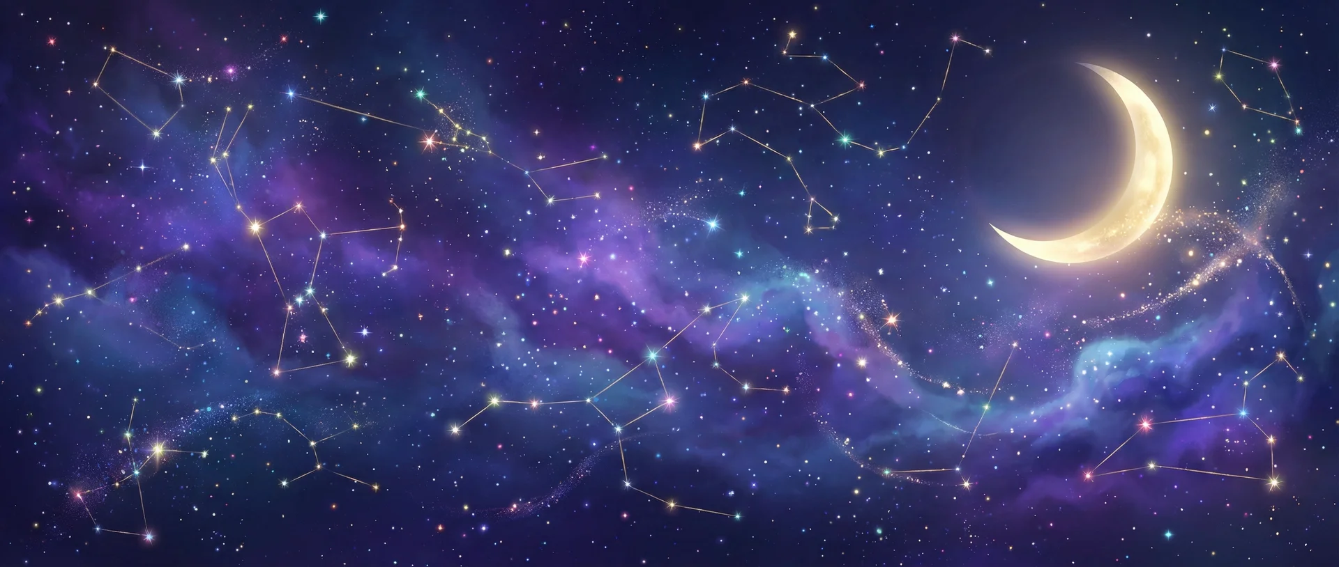 星空背景 - qos wife | 每日星座运势与塔罗占卜